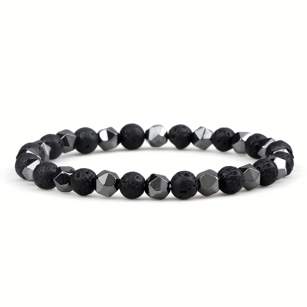 Y2K Hip Hop Natural Stone Bracelet Beads with Luster
